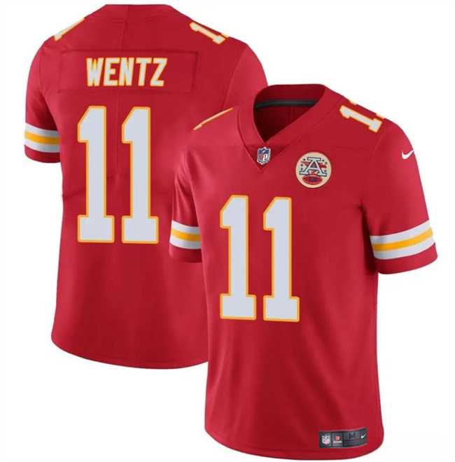 Men & Women & Youth Kansas City Chiefs #11 Carson Wentz Red Vapor Untouchable Limited Stitched Jersey